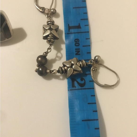 Vintage Sterling Silver Earrings- Set Of 2 - Picture 5 of 10